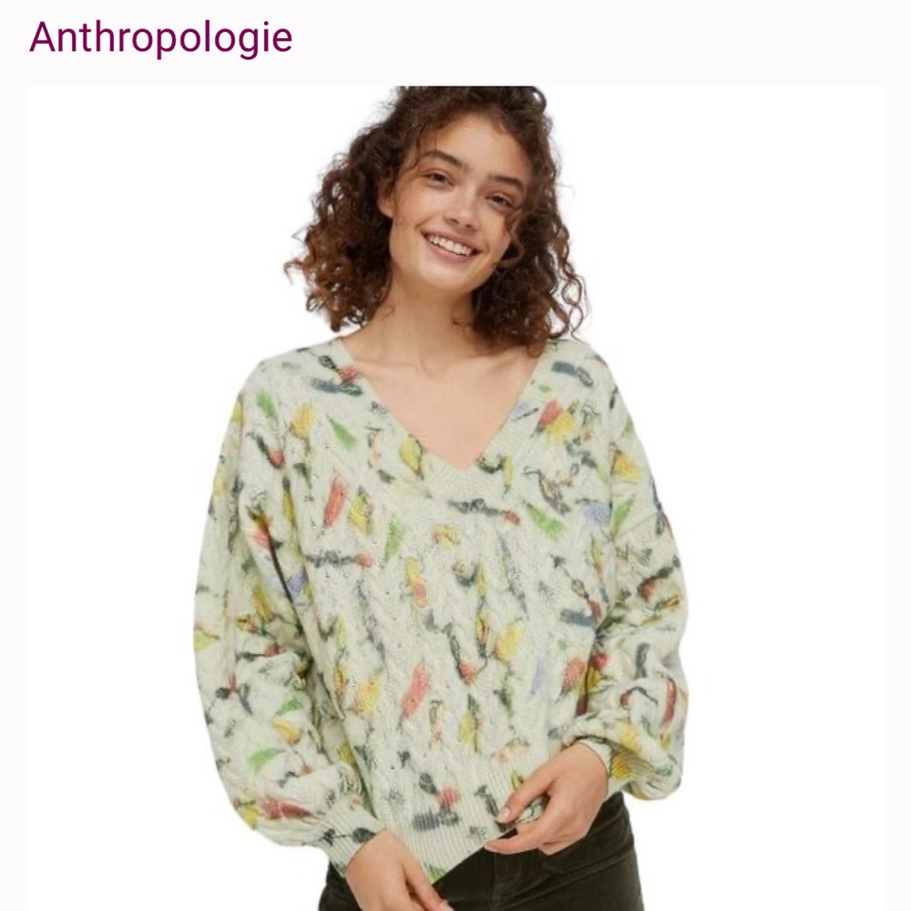 Anthropologie “Fisherman’s Catch of the Day” Sweater